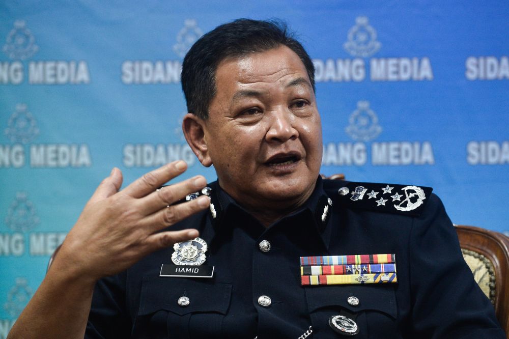 Inspector-General of Police Tan Sri Abdul Hamid Bador speaks to reporters during a press conference in Bukit Aman, Kuala Lumpur August 18, 2020. u00e2u20acu2022 Bernama pic