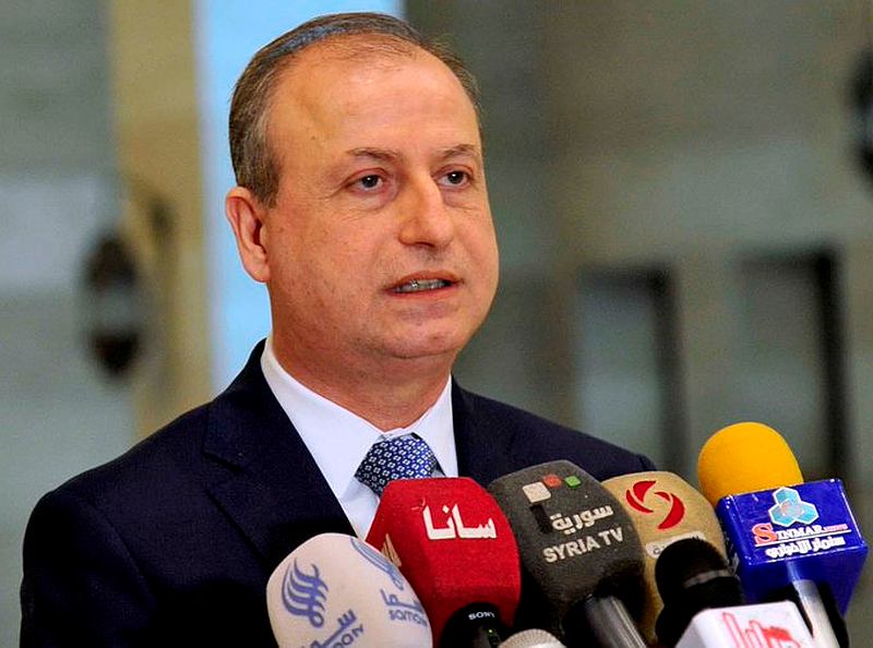 Syria's Minister of Petroleum and Mineral Resources Ali Ghanem u00e2u20acu201d Image via twitter.com/smmsyria
