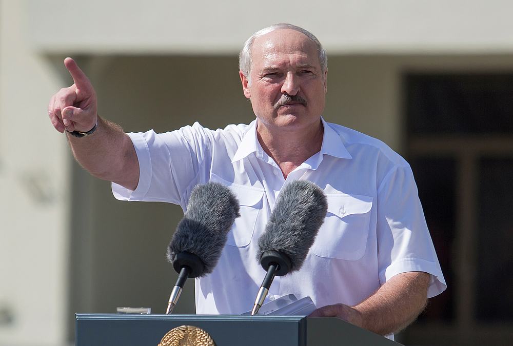 Belarusian President Alexander Lukashenko delivers a speech during a rally of his supporters near the Government House in Independence Square in Minsk, Belarus August 16, 2020. u00e2u20acu201d Reuters pic