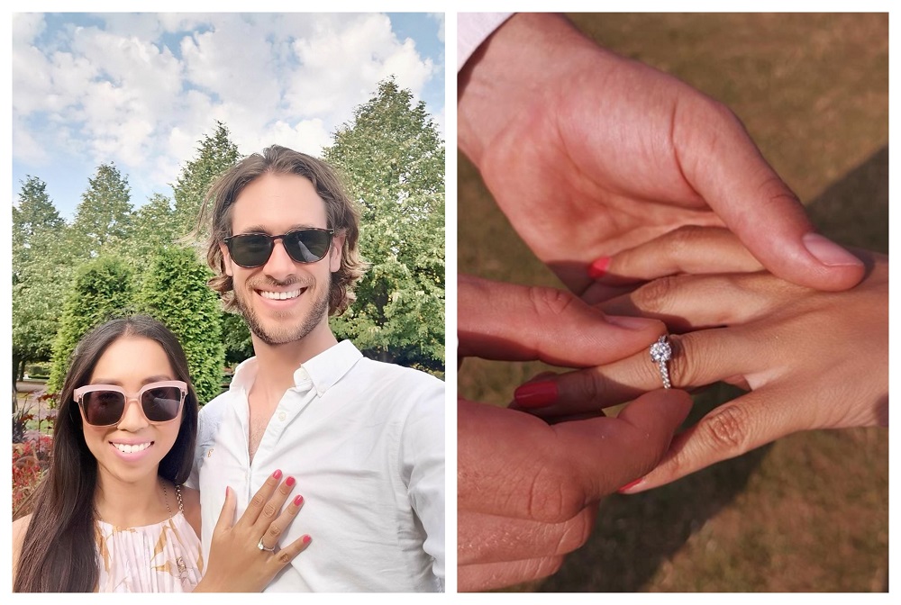 Dr Nur Amalina Che Bakri announces her engagement with her fiancu00c3u00a9 in the UK. u00e2u20acu2022 Picture via Instagram/dramalinabakri