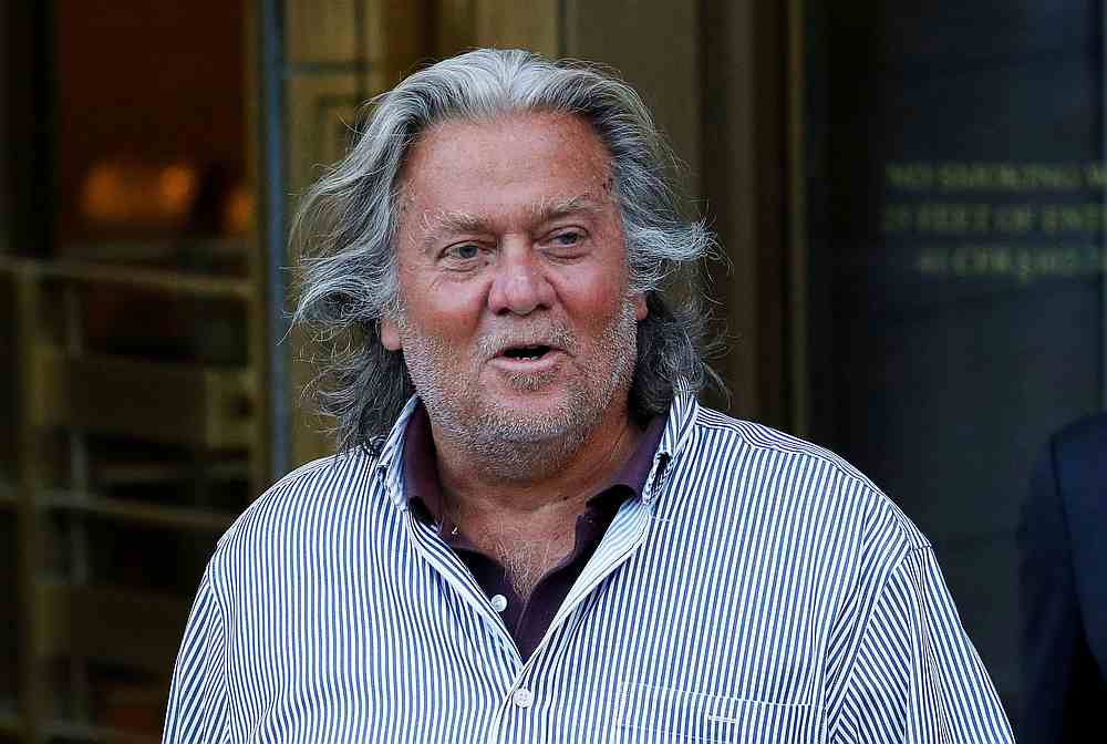 Former White House Chief Strategist Steve Bannon exits the Manhattan Federal Court, following his arraignment hearing, in New York August 20, 2020. u00e2u20acu201d Reuters pic