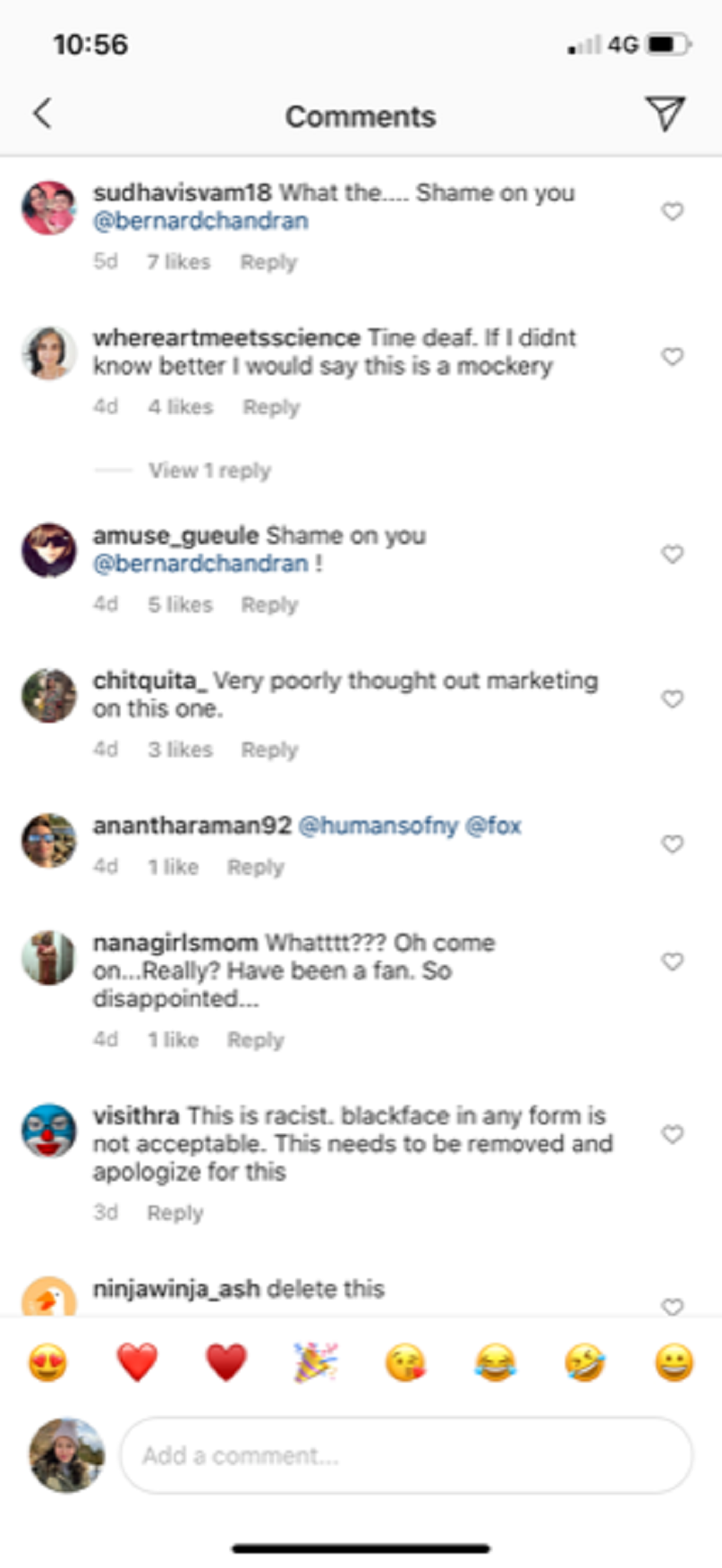 Social media users are asking the designer to remove the post and apologise. ― Screenshot via Instagram/@bernardchandran