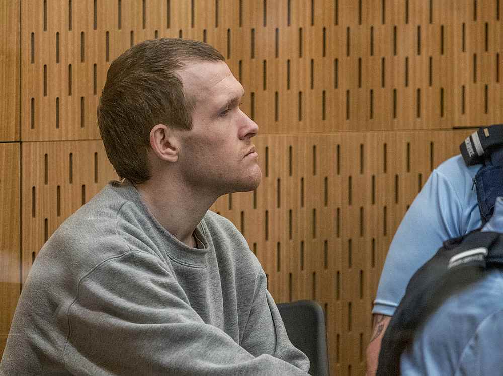 Brenton Tarrant, the gunman who shot and killed worshippers in the Christchurch mosque attacks, is seen during his sentencing at the High Court in Christchurch, New Zealand, August 26, 2020. u00e2u20acu201d Pool pic via Reuters 