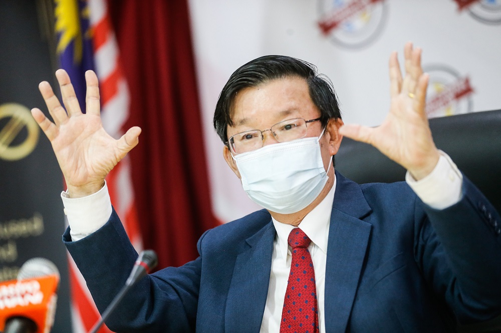 Penang Chief Minister Chow Kon Yeow speaks to the press on the closure of Pg Care Apps during the press conference at Komtar, Penang August 5, 2020. u00e2u20acu201d Picture by Sayuti Zainudin
