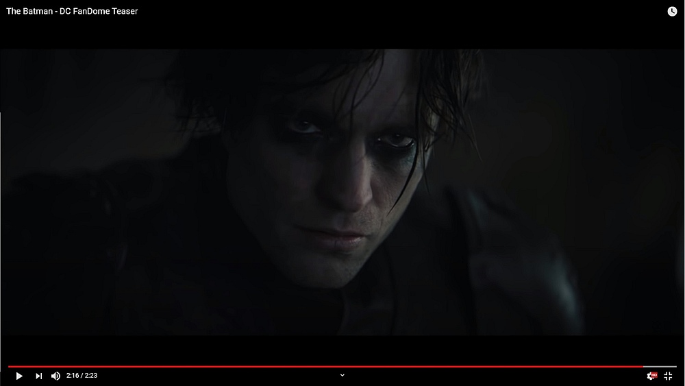 During DC FanDome, Matt Reeves unveiled the first trailer for 'The Batman' starring Robert Pattinson. u00e2u20acu201d Image courtesy of Warner Bros France/YouTube via AFP
