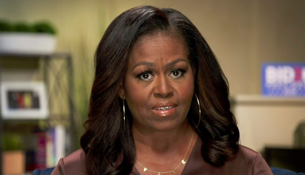 Former first lady Michelle Obama speaks at the 2020 Democratic National Convention over video links to the originally planned site of the convention in Milwaukee, Wisconsin August 17, 2020. u00e2u20acu201d Live vdeo grab pool pic via Reuters