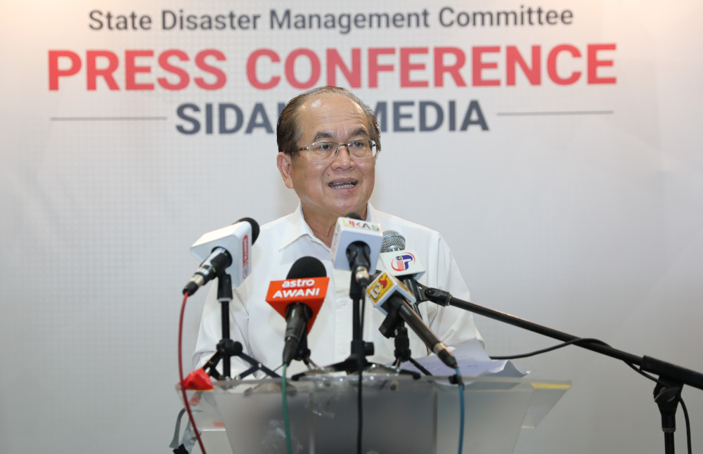 Sarawak Deputy Chief Minister Datuk Amar Douglas Uggah speaking to reporters August 10, 2020. u00e2u20acu201d Picture courtesy of Sarawak Public Communications Unit (Ukas)