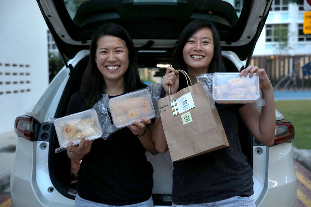 Tok Xue Min (left) and Priscilla Lim, the co-founders of Durian Queens. — Photo by Nuria Ling/TODAY