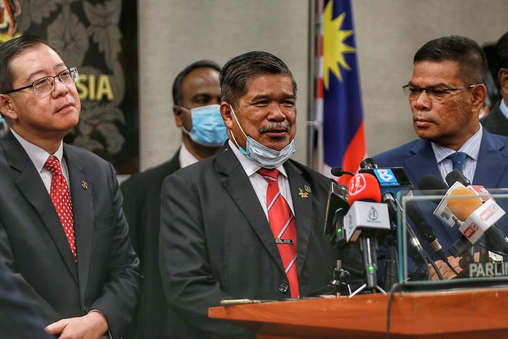 Former defence minister Mohamad Sabu speaks to reporters during a press conference at Parliament, Kuala Lumpur August 25, 2020. u00e2u20acu201d Picture by Ahmad Zamzahurinn
