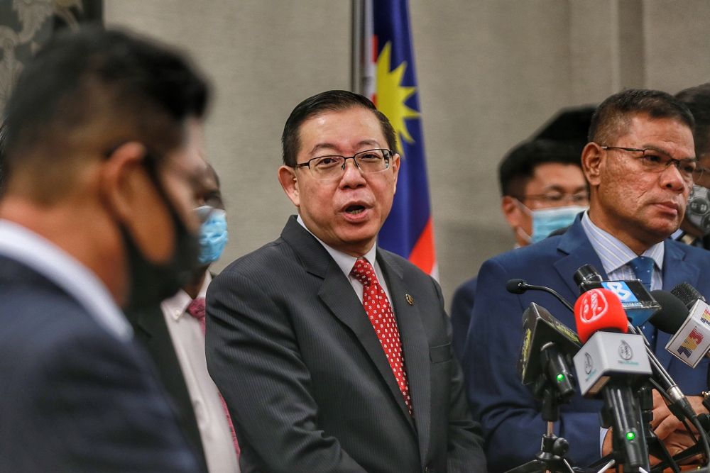 Former finance minister Lim Guan Eng speaks to reporters during a press conference at Parliament, Kuala Lumpur August 25, 2020. u00e2u20acu201d Picture by Ahmad Zamzahuri
