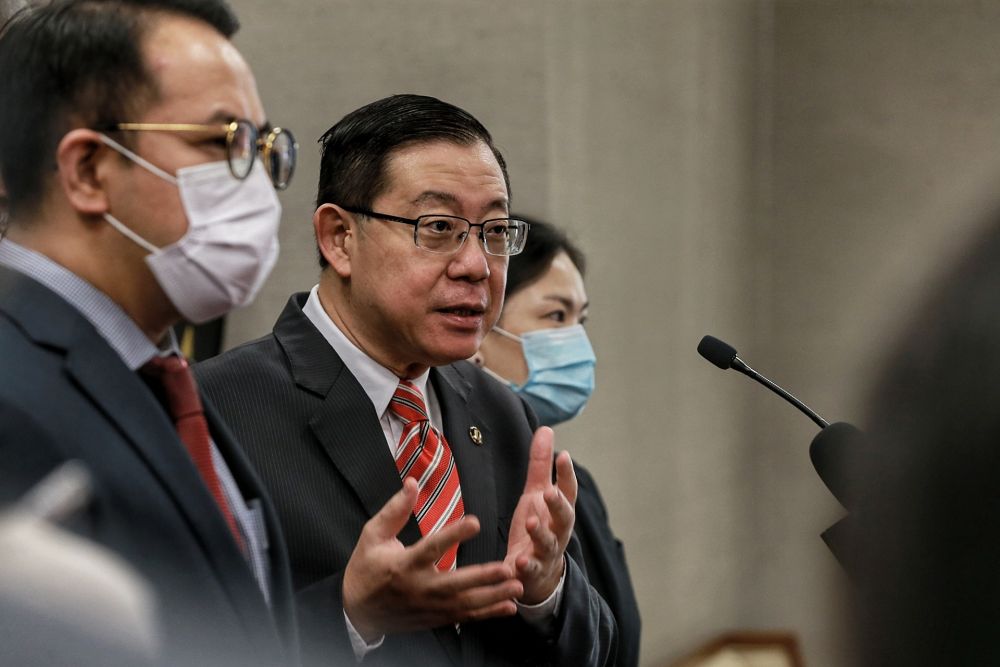 Former finance minister Lim Guan Eng speaks to reporters during a press conference at Parliament, Kuala Lumpur August 26, 2020. u00e2u20acu201d Picture by Ahmad Zamzahuri