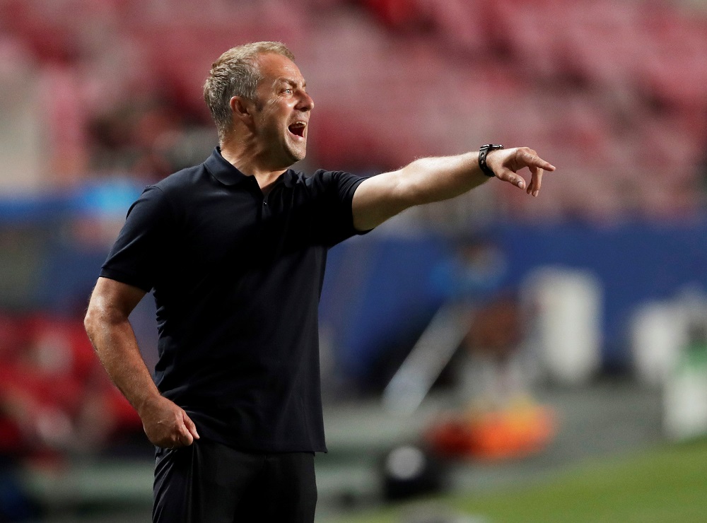 Bayern Munich coach Hansi Flick reacts during the match against Barcelona August 15, 2020. u00e2u20acu2022 Reuters pic