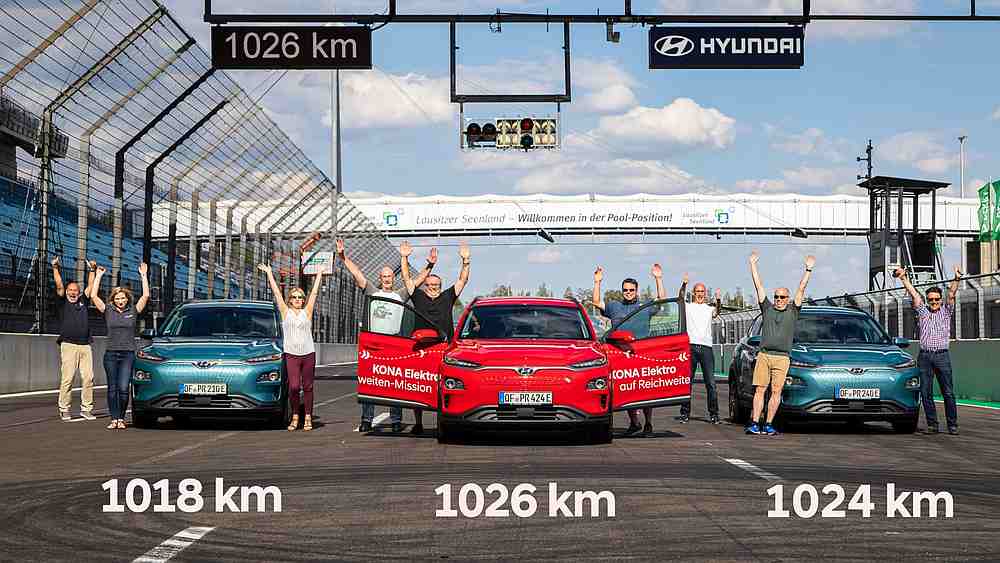 A Hyundai Kona has set a new record for distance driven by an electric car on a single charge. u00e2u20acu201d Picture courtesy of Hyundai via AFP