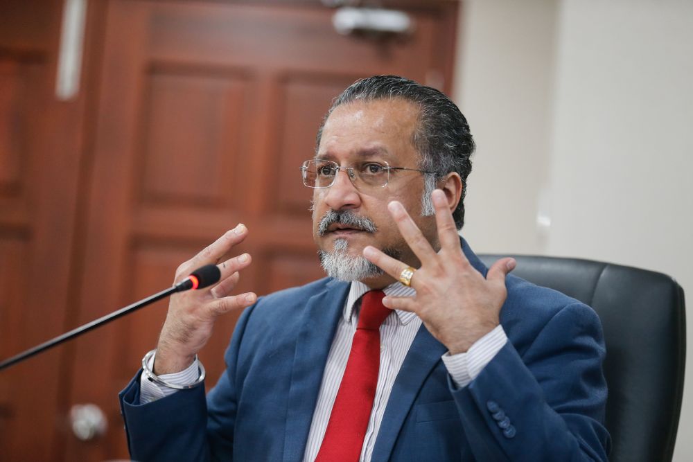 Penang state exco Jagdeep Singh Deo speaks during a press conference at Komtar, George Town August 6, 2020. u00e2u20acu201d Picture by Sayuti Zainudinn