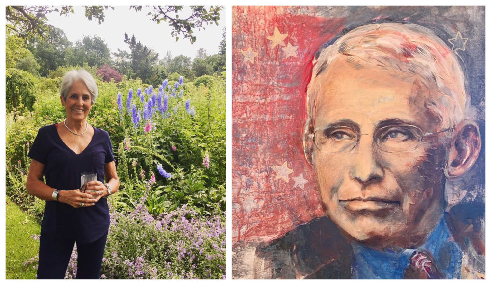 The 79-year-old Rock & Roll Hall of Fame inductee praised Dr Fauci for his u00e2u20acu02dcnonviolent resistanceu00e2u20acu2122 in his attempts to educate Americans on Covid-19. u00e2u20acu201d Pictures from Instagram/Joan Baez