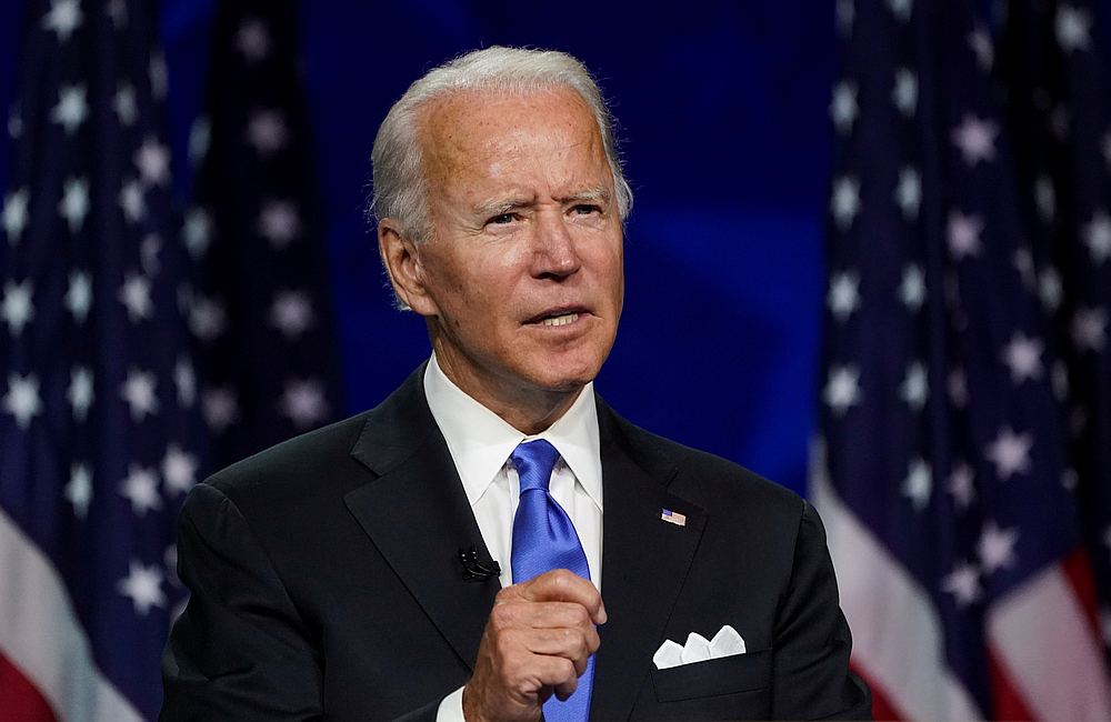 Former US Vice President Joe Biden to a largely virtual 2020 Democratic National Convention from the Chase Center in Wilmington, Delaware August 20, 2020. u00e2u20acu201d Reuters pic