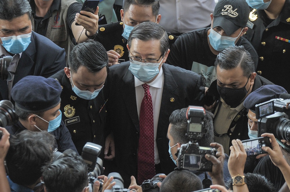 Former finance minister Lim Guan Eng arrives at the Kuala Lumpur Court Complex August 7, 2020. u00e2u20acu2022 Picture by Shafwan Zaidon