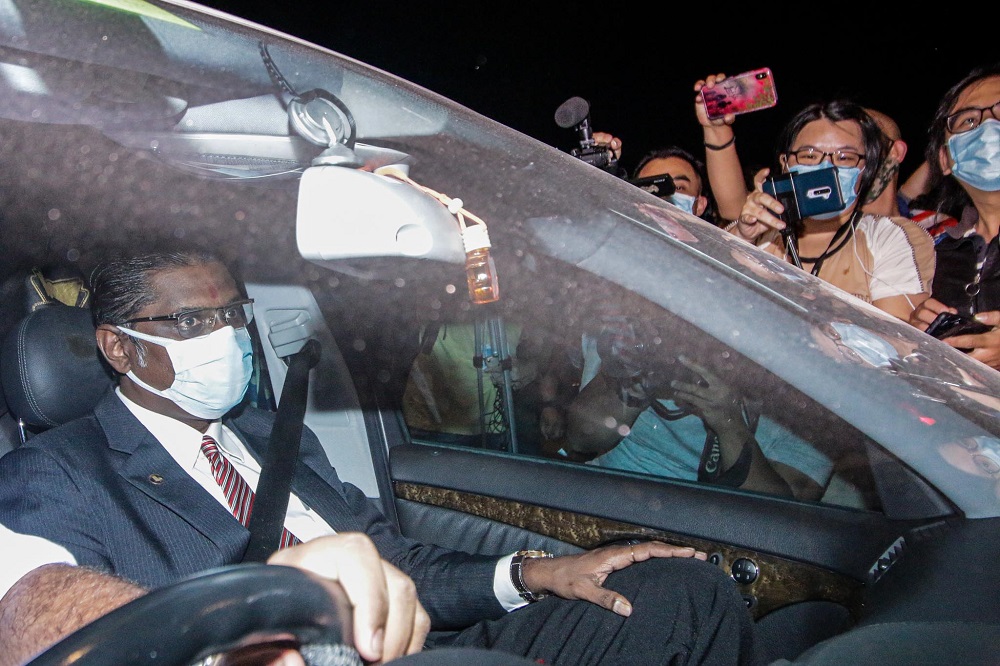 Lawyer RSN Rayer is seen leaving the Malaysian Anti-Corruption Commission in Putrajaya August 6, 2020. u00e2u20acu2022 Picture by Hari Anggara