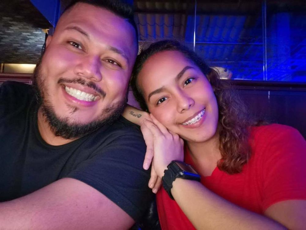 Andrew Fernandez and his fiancee, Christine Joy Otis, who is about to give birth. He will be missing the birth of his child. u00e2u20acu201d Andrew Fernandez pic via TODAY
