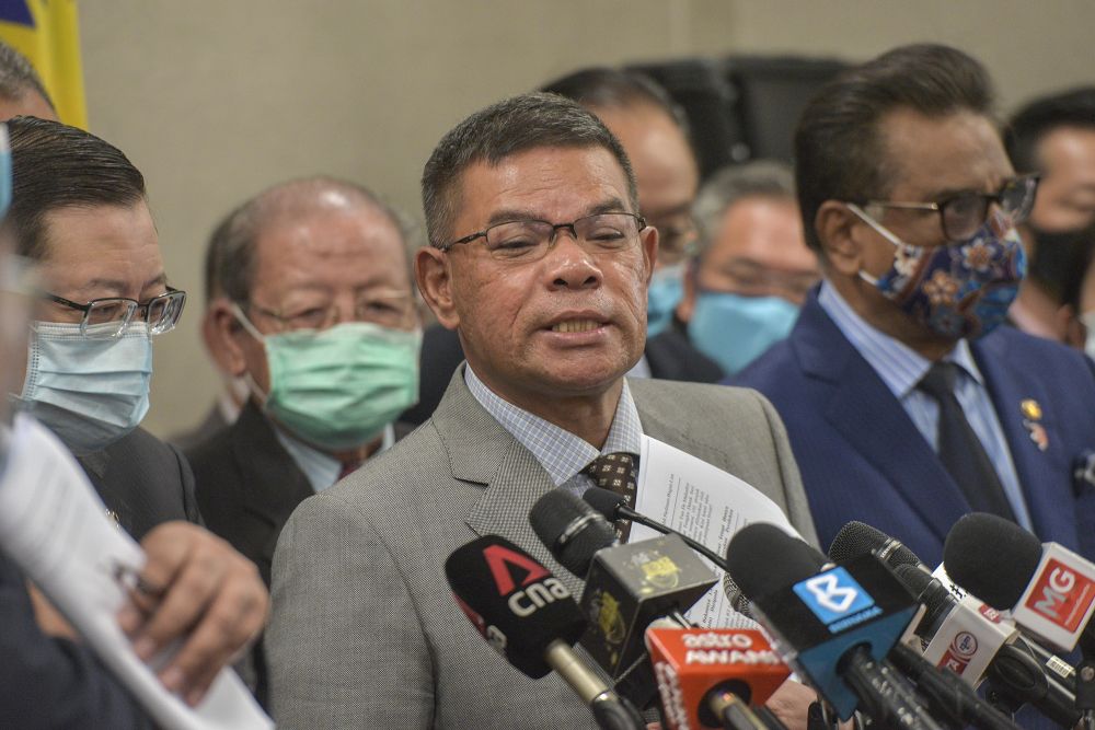 Kulim-Bandar Baharu MP Datuk Seri Saifuddin Nasution speaks to reporters during a press conference in Parliament, Kuala Lumpur August 27, 2020. u00e2u20acu201d Picture by Shafwan Zaidon
