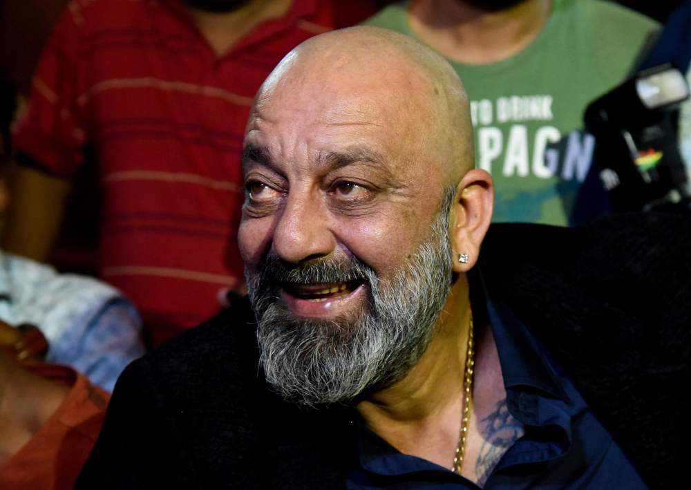 In this file photo taken December 20, 2018 Indian Bollywood actor Sanjay Dutt during the wedding reception party of actress Priyanka Chopra and US musician Nick Jonas in Mumbai. u00e2u20acu201d AFP pic 