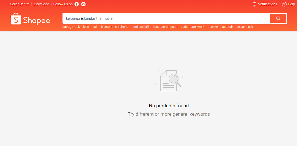 Shopee has removed the illegal listings of pirated local films from the platform. — Screengrab via Shopee.com.my