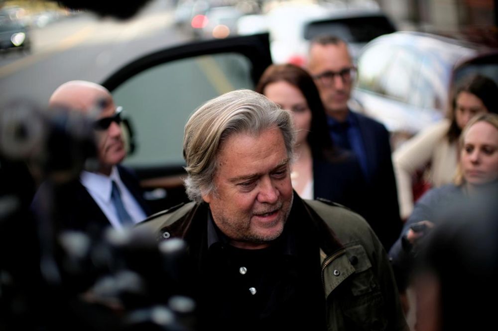 Former White House chief strategist Steve Bannon departs after testifying in the criminal trial of Roger Stone, at US District Court in Washington, November 8, 2019. u00e2u20acu201d Reuters pic