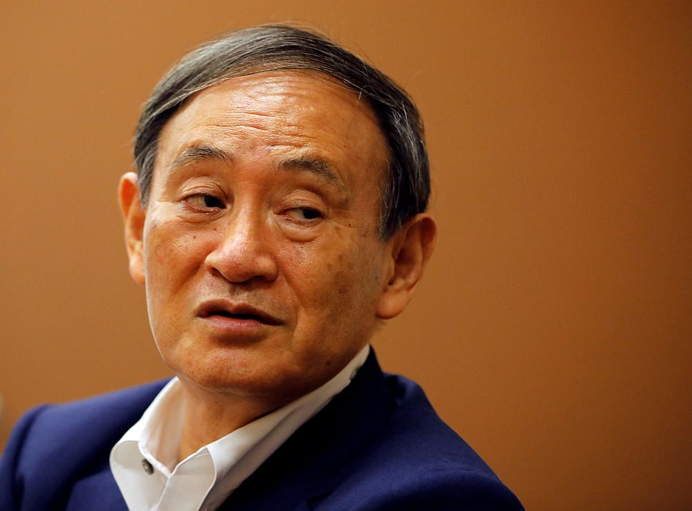 Japan's top government spokesman Chief Cabinet Secretary Yoshihide Suga speaks during an interview in Tokyo, Japan August 26, 2020. u00e2u20acu201d Reuters pic