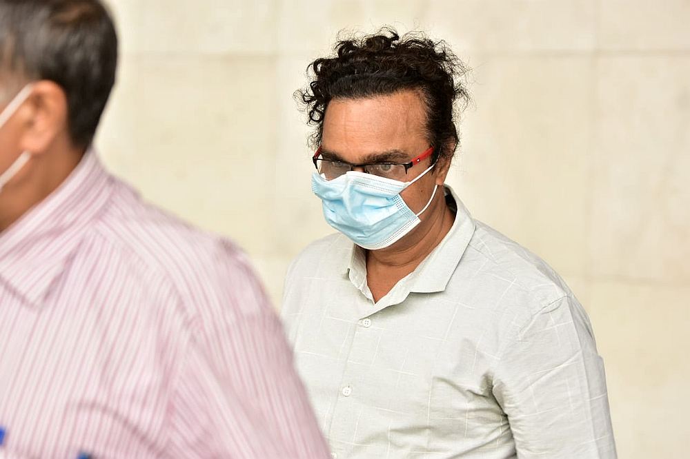 Sunil Kumar Nandeshwar, the captain of the MV Wakashio bulk carrier that had run aground, leaves the courtroom after he was arrested and charged in Port Louis, Mauritius August 18, 2020. u00e2u20acu201d Defimedia Group handout via Reuters