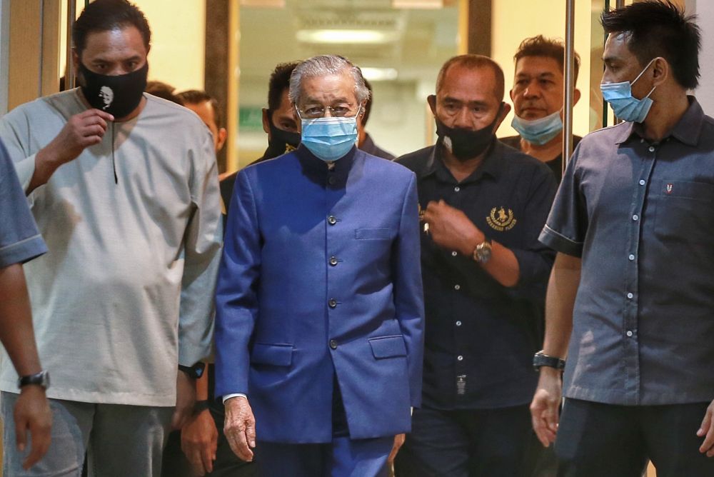 Tun Dr Mahathir Mohamad is pictured at Yayasan Al Bukhary in Kuala Lumpur August 7, 2020. u00e2u20acu201d Picture by Ahmad Zamzahurinn