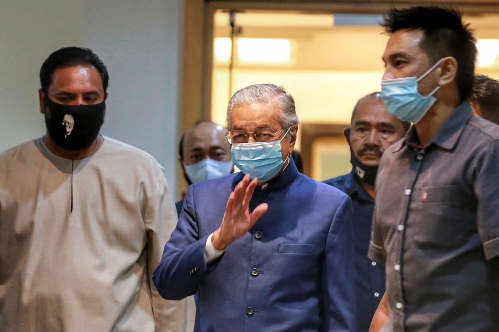 Tun Dr Mahathir Mohamad is pictured at Yayasan Al Bukhary in Kuala Lumpur August 7, 2020. u00e2u20acu201d Picture by Ahmad Zamzahurinn