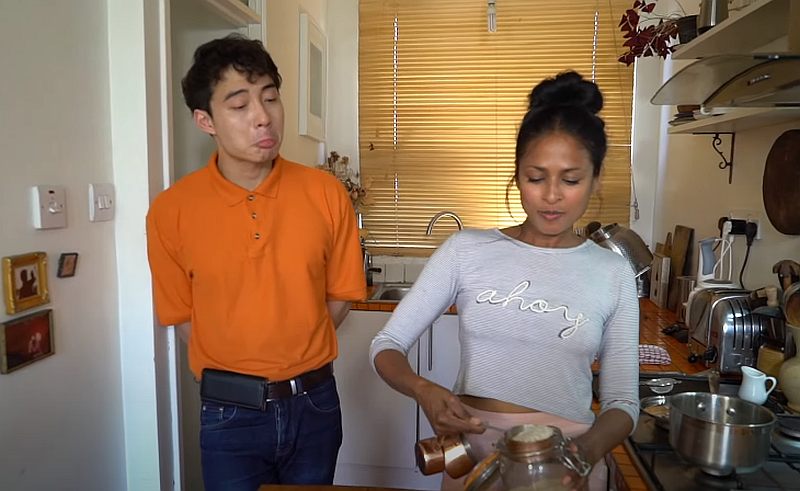 While Patel looks to have passed Ng’s test, he still isn’t impressed with some of her cooking methods. — Screengrab via Youtube/mrnigelng 