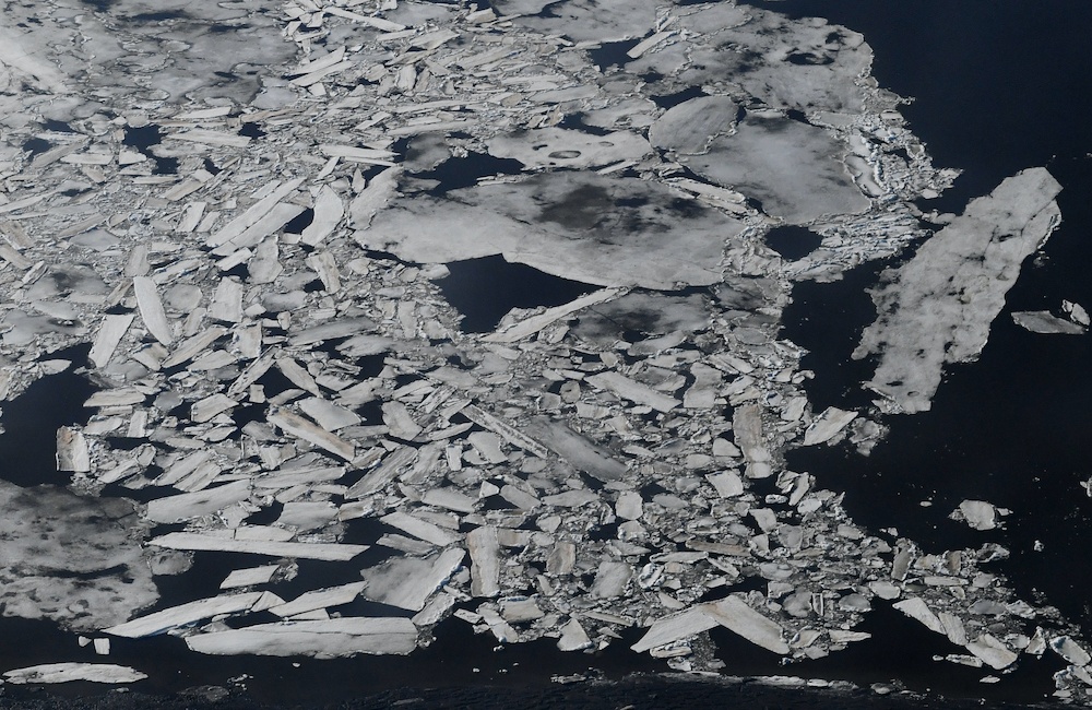 Ice breaks up early on the Kuskokwim River beside the Bering Sea and near the climate change affected Yupik Eskimo village of Quinhagak on the Yukon Delta in Alaska April 12, 2019. u00e2u20acu201d AFP pic