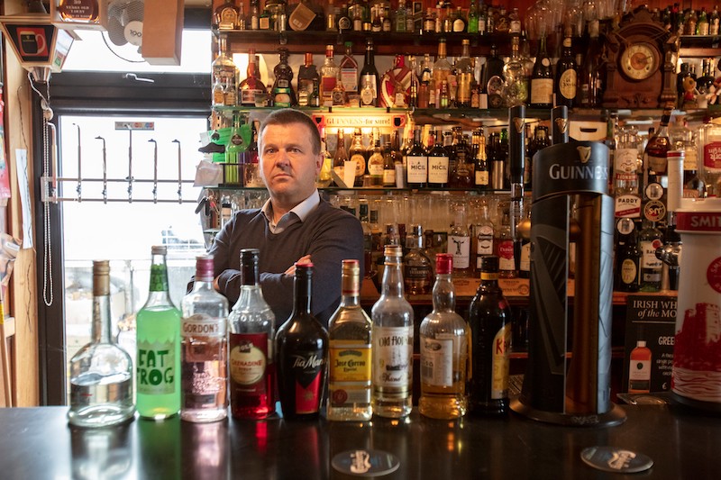 Publican Joe Sheridan poses for a photograph in his closed pub, Walsh's bar, in the rural village of Dunmore, Ireland September 3, 2020. u00e2u20acu201d AFP pic