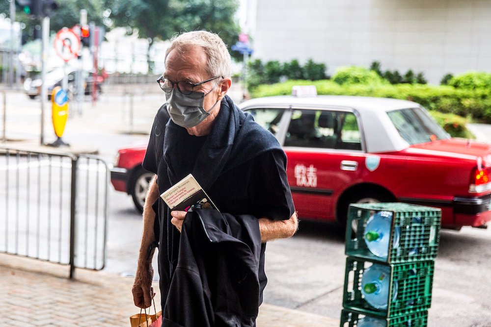 Photographer Marc Progin of Switzerland arrives at the Eastern Magistrates Court in Hong Kong September 9, 2020. u00e2u20acu201d AFP pic