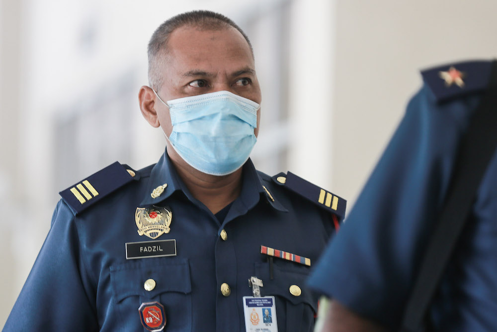 Senior Fire Officer 1 Fadzil Arshad is pictured at Seremban Coroner's Court, September 14, 2020. u00e2u20acu201d Picture by Ahmad Zamzahuri