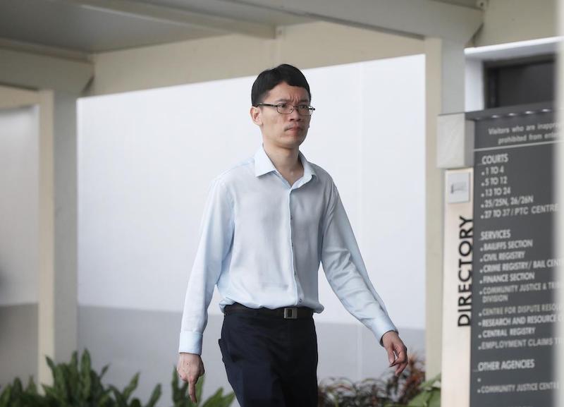 Lim Wei Ming outside the State Courts in October 2019. u00e2u20acu201d TODAY pic