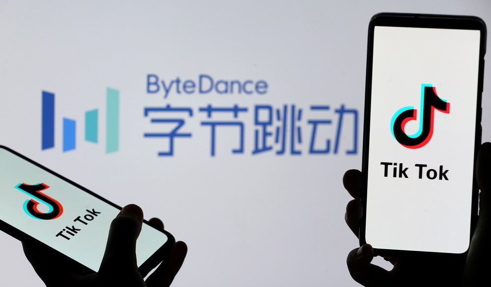 Tik Tok logos are seen on smartphones in front of a displayed ByteDance logo in this illustration taken November 27, 2019. u00e2u20acu201d Reuters pic