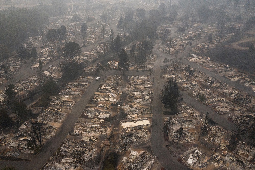 The gutted Medford Estates neighbourhood is seen in the aftermath of the Almeda fire in Medford, Oregon September 11, 2020. u00e2u20acu201d Reuters pic