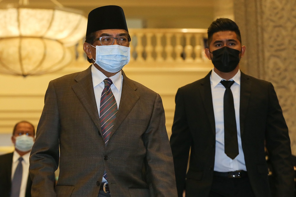 Former Sabah chief minister Tan Sri Musa Aman arrives at the Palace of Justice in Putrajaya September 7, 2020. u00e2u20acu201d Picture by Yusof Mat Isa