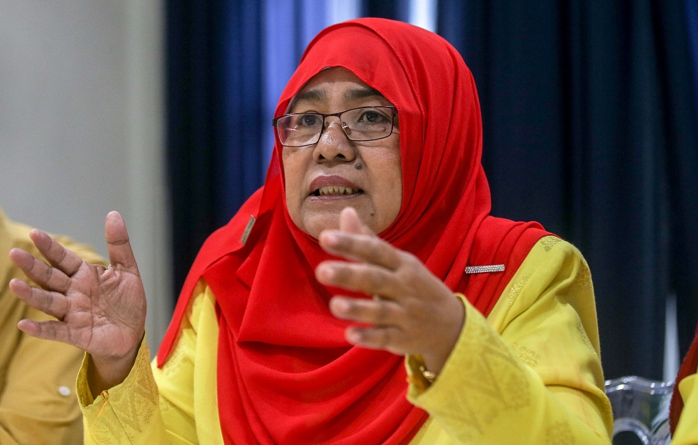 Parti Putra Perkasa Malaysia (Putra) vice-president Datuk Hamidah Osman speaks to reporters during a press conference at the partyu00e2u20acu2122s office in Sunway City Tambun, Ipoh September 15, 2020. u00e2u20acu201d Picture by Farhan Najib