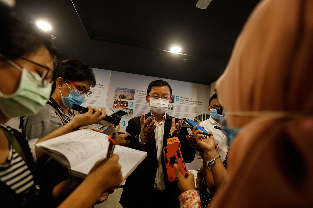 Penang Chief Minister Chow Kon Yeow speaks to reporters at the Penang Tech Dome in George Town September 21, 2020. u00e2u20acu201d Picture by Sayuti Zainudin