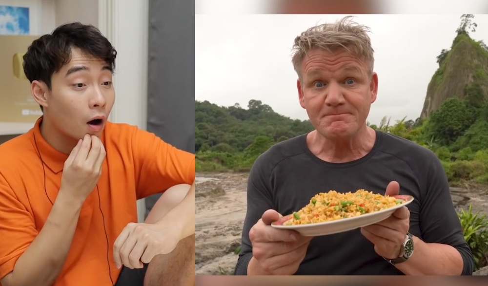 Ng said he was pleasantly surprised with Ramsayu00e2u20acu2122s fried rice techniques. u00e2u20acu201d Screengrab from YouTube/mrnigelng