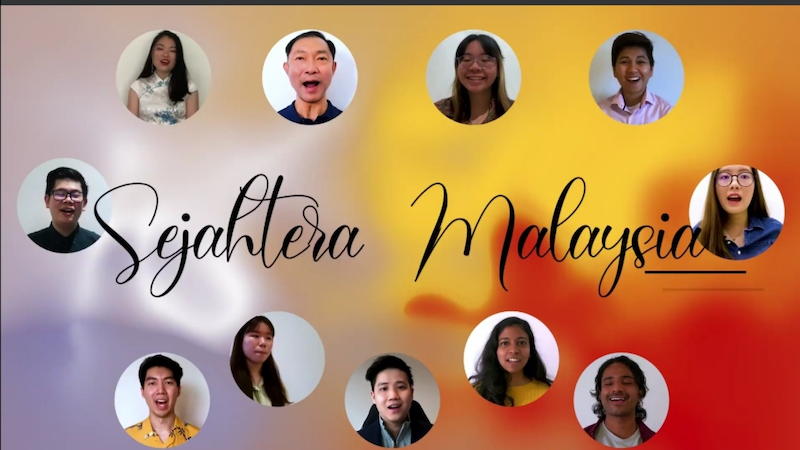 'We the Rakyat' movement sang u00e2u20acu02dcSejahtera Malaysiau00e2u20acu2122 composed by former information minister Mohamed Rahmat for this year's Malaysia Day celebration. u00e2u20acu201d Screenshot from YouTube