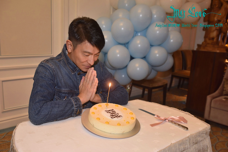 A different birthday celebration for Lau this year u00e2u20acu201d Photo via Facebook/ My Love Andy Lau World Tour