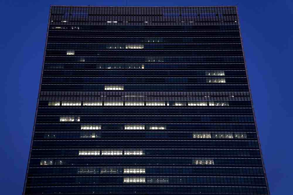 The United Nations building is pictured in the early evening with most of its lights out during the 75th annual UN General Assembly high level debate in New York September 21, 2020. u00e2u20acu201d Reuters pic