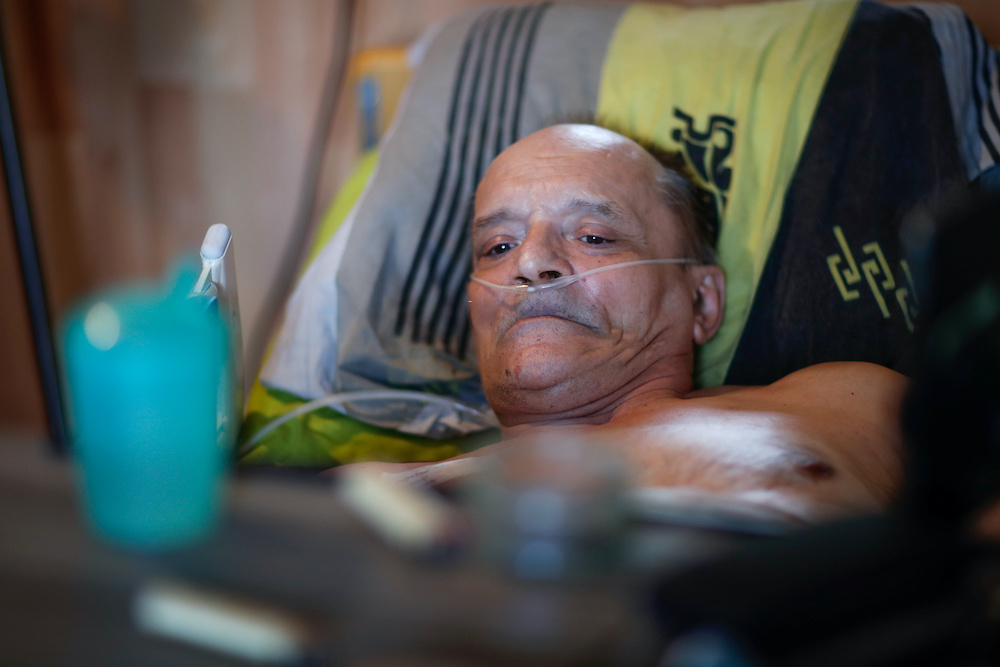 Alain Cocq, 57, in his medical bed he has been confined to for years as a result of a degenerative disease that has no treatment, poses after an interview with Reuters at his home in Dijon, France, August 19, 2020. u00e2u20acu201d Reuters pic