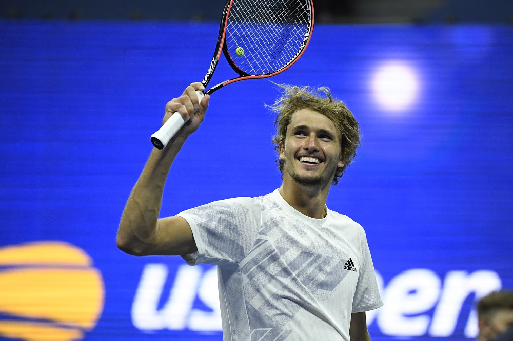 Alexander Zverev (pic) celebrates after his match in the US Open men's singles semi-finals game at USTA Billie Jean King National Tennis Center September 12, 2020. u00e2u20acu2022 Picture by Danielle Parhizkaran-USA TODAY Sports via Reuters