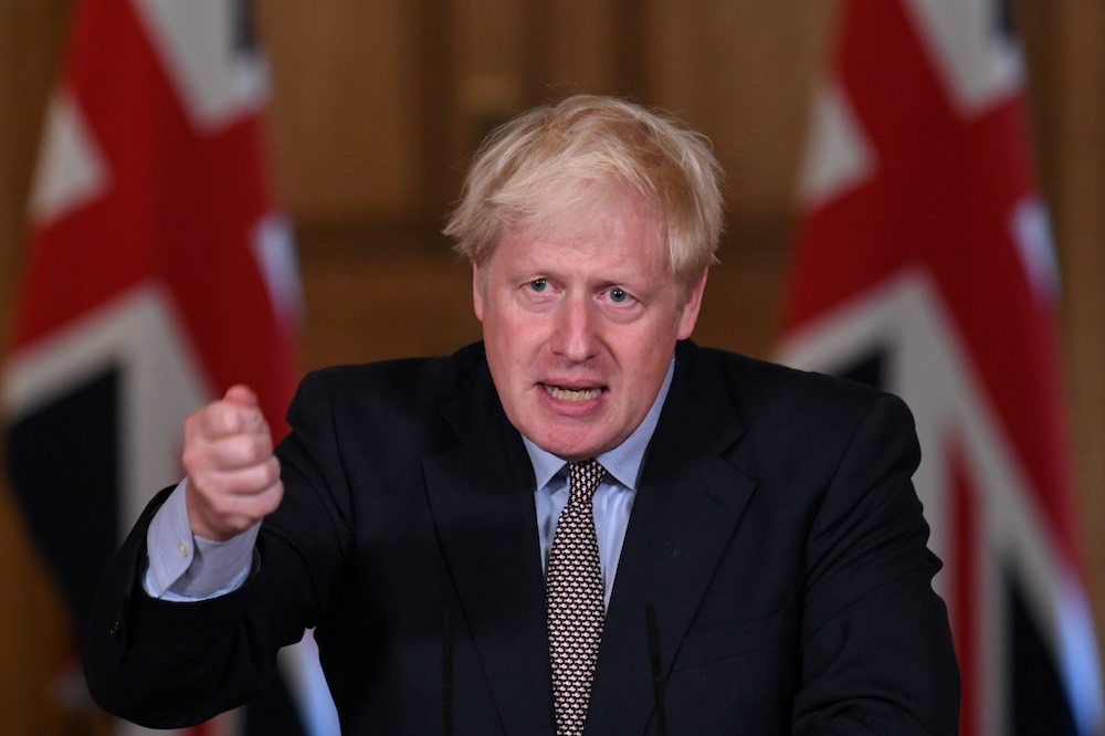 Britainu00e2u20acu2122s Prime Minister Boris Johnson speaks during a virtual news conference on the ongoing situation with the coronavirus disease, at Downing Street, London, Britain September 9, 2020. u00e2u20acu201d Reuters picnn
