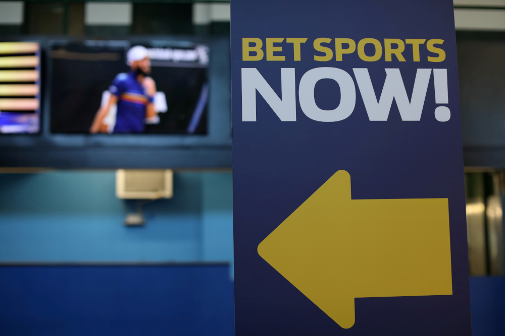 A sign is seen at Monmouth Park Sports Book by William Hill, ahead of the opening of the first day of legal betting on sports in Oceanport, New Jersey, US, June 14, 2018. u00e2u20acu201d Reuters picnn